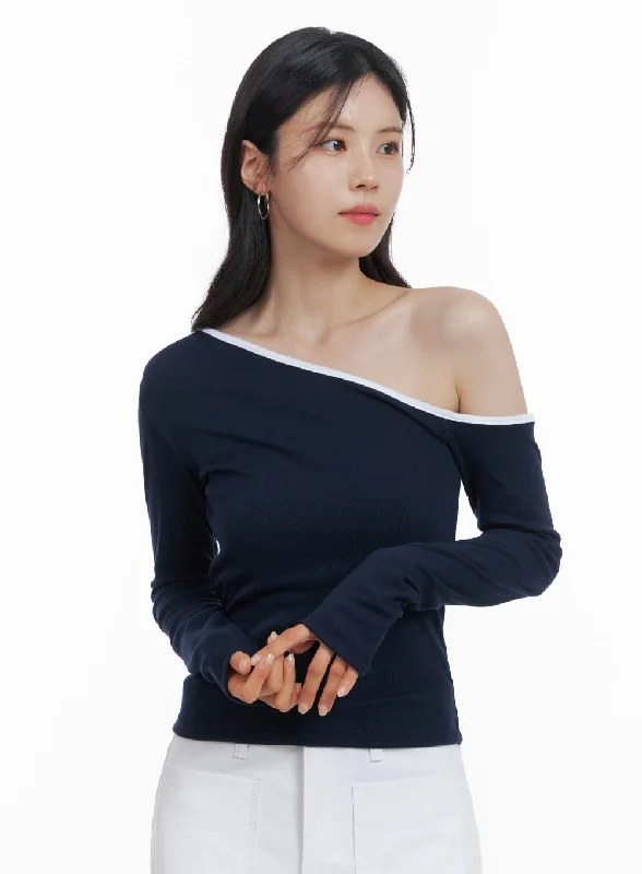 One-Shoulder Slim Fit Tee OA419 Athletic Women's High - 