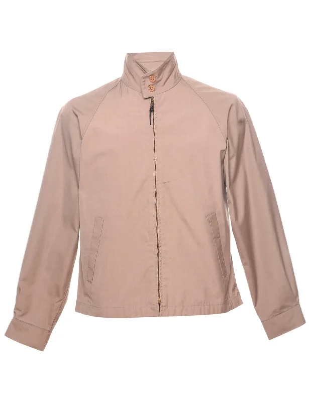 Classic Beige Zip-Front Jacket - M Refined Women's Velvet