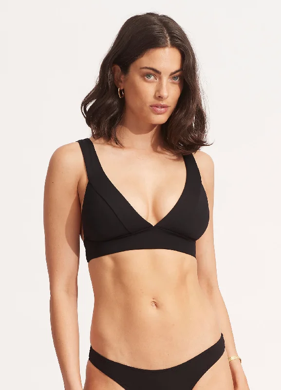 Banded Tri Bra - Black Confident Women's Power