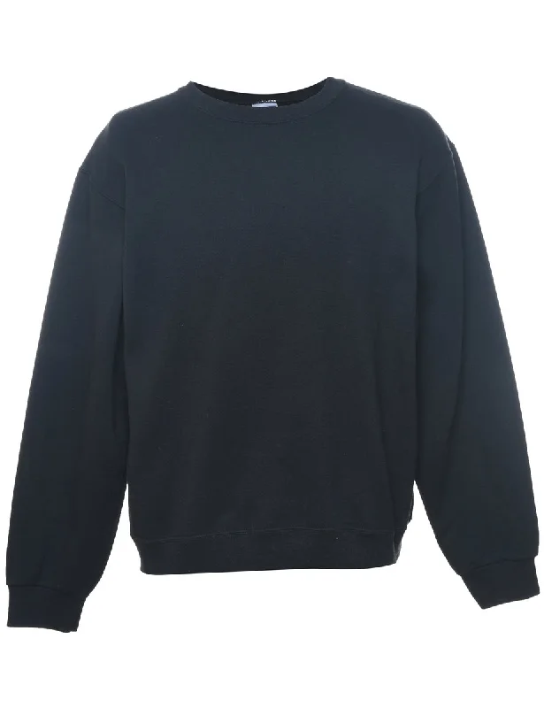 Black Plain Sweatshirt - M Modern Women's 