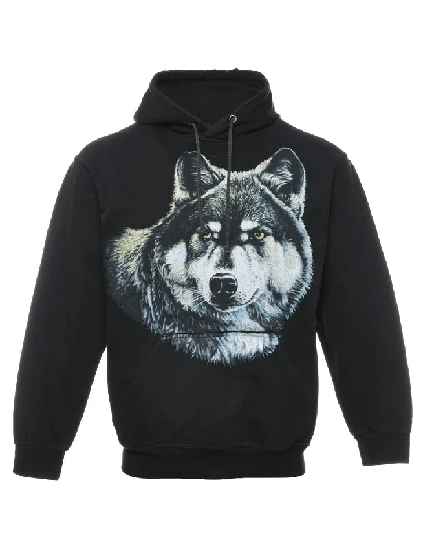 Wolf Hooded Animal Sweatshirt - M Dynamic Women's Moto