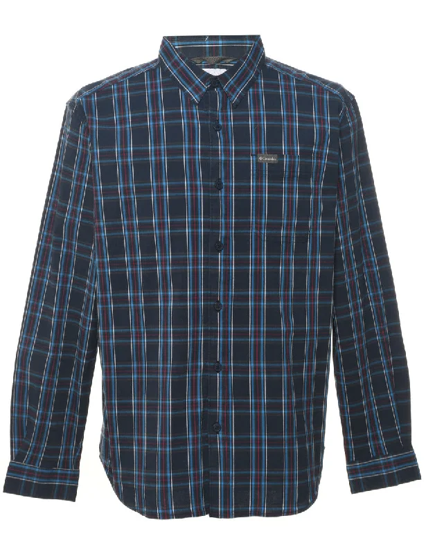 Columbia Navy. Red & Blue Checked Shirt - L Edgy Women's Punk