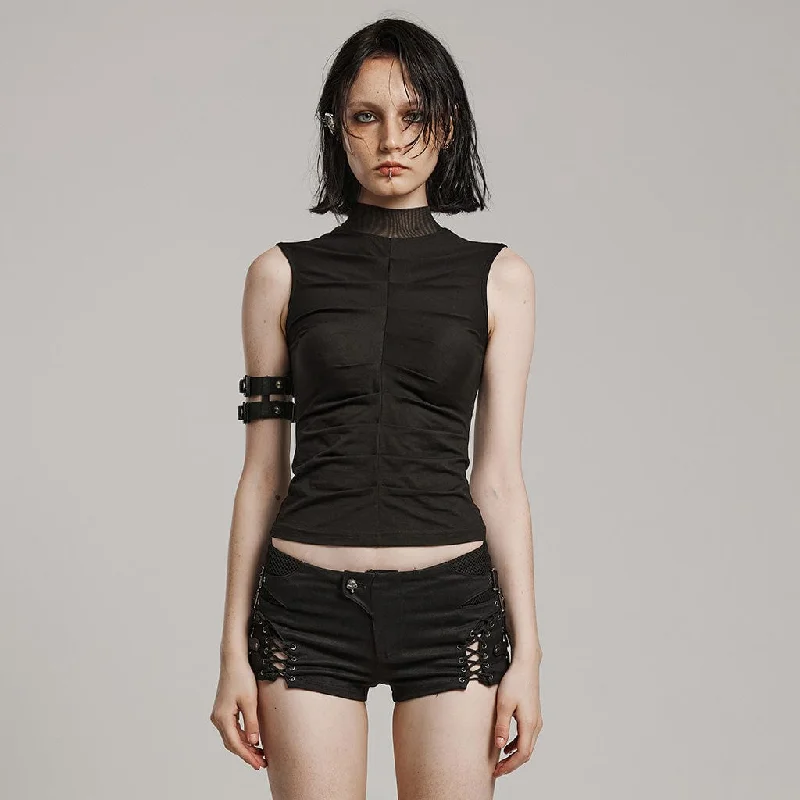 Women's Goth Mesh Slim Fitted Skeleton Tank Top Hip Women's Urban