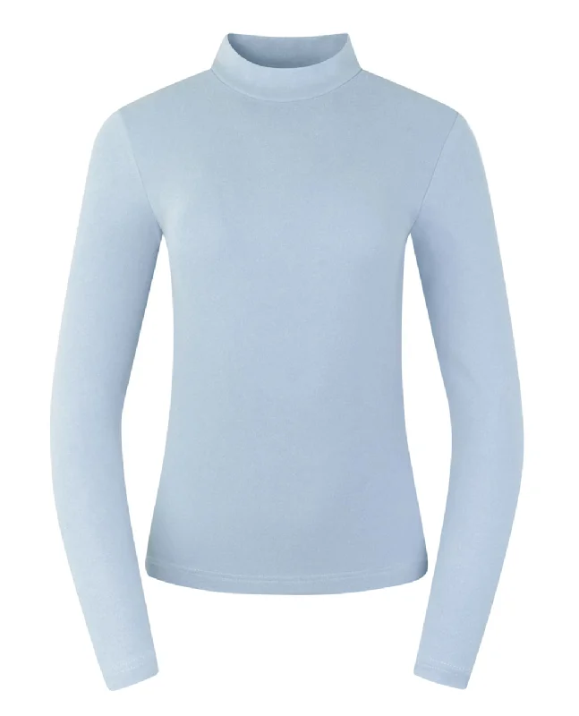 SIZE XL - PURE GOLF Olwen Mock neck Winter Top 502 Powder Blue Australian Beach