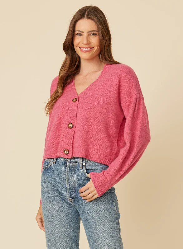 Essie Cashmere Cardigan - Berry