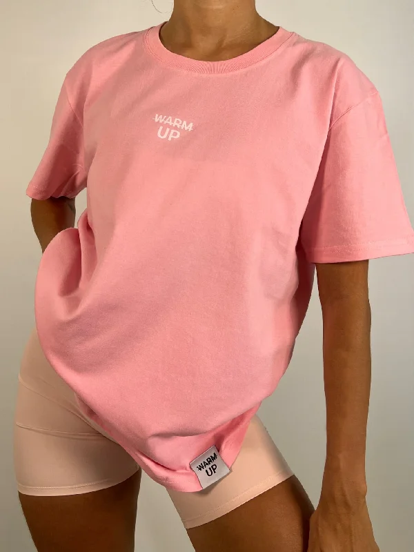 Essential Pink Oversized T-shirt Minimalist Women's Casual