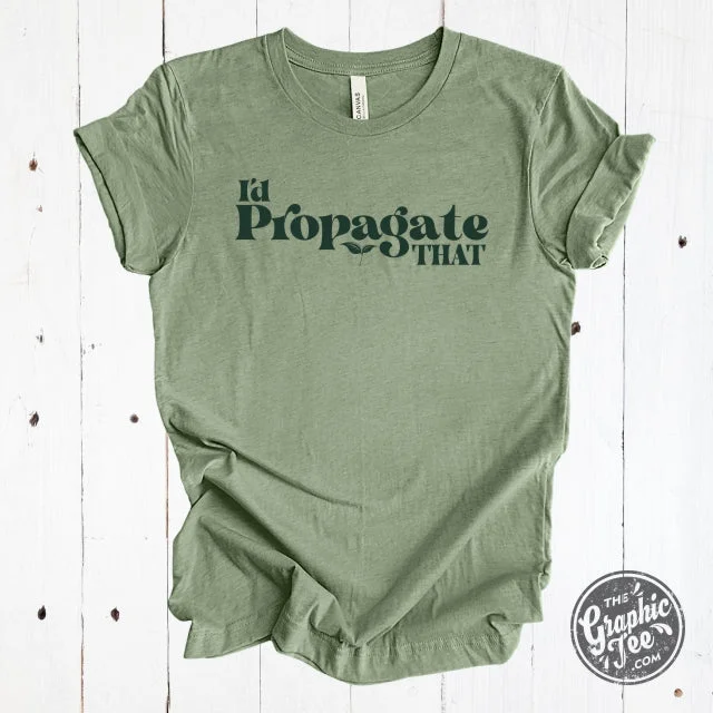 I'd Propagate That Heather Sage Short Sleeve Tee Luxurious Women's High -  end