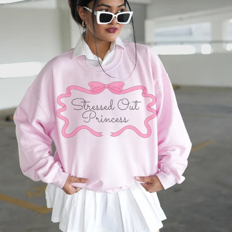 Stressed Out Princess Retro Sweatshirt Traditional Women's 