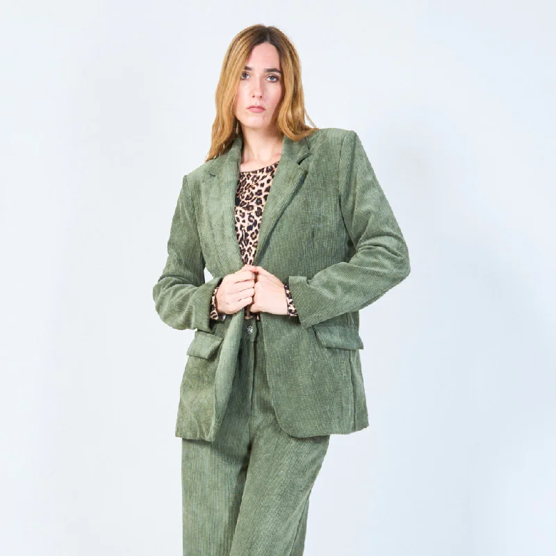 Tailored corduroy blazer wholesale Youthful Women's Anime - inspired