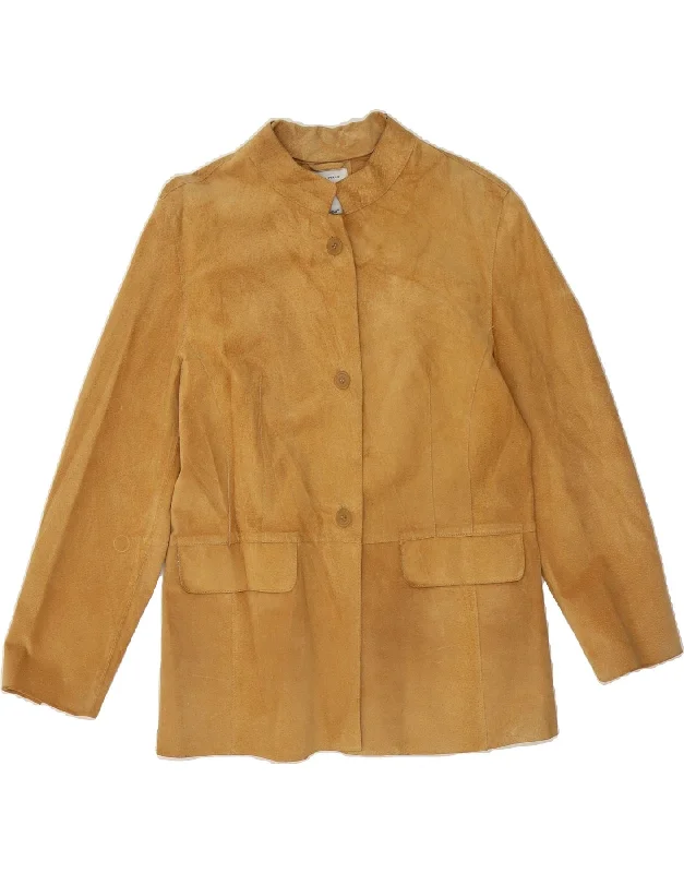 CONBIPEL Womens Suede Jacket IT 44 Medium Beige Polyester Edgy Women's Punk