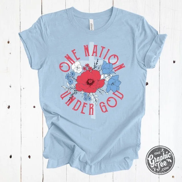 One Nation Under God Short Sleeve Tee Vintage Women's 1970S 