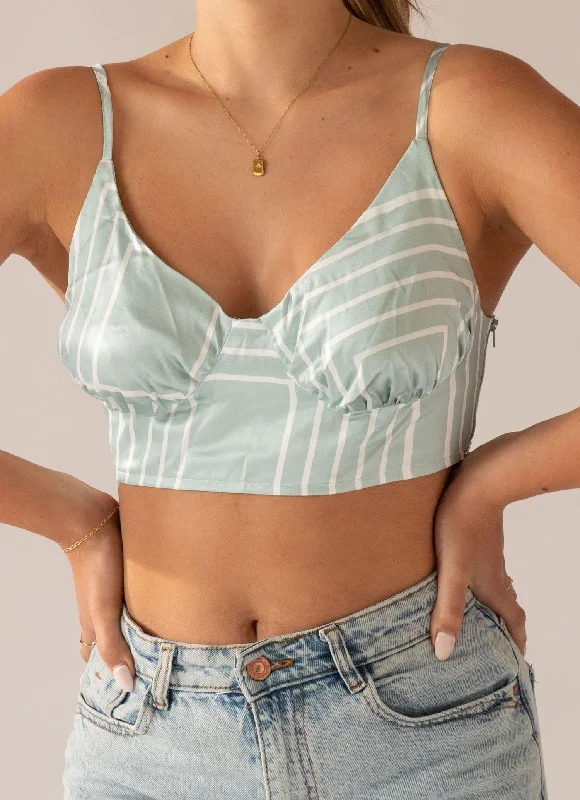 Francesca Top - Sage Print