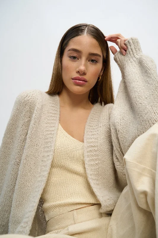 Noella - Fora Knit Cardigan - Sand Scandinavian