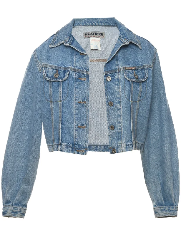 Classic Light Wash Denim Jacket - M Casual Women's Japanese 