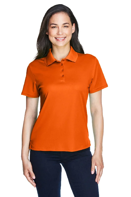 Core 365 Womens Origin Performance Moisture Wicking Short Sleeve Polo Shirt - Campus Orange Polished Women's Silk Core 365 Womens Origin Performance Moisture Wicking Short Sleeve Polo Shirt - Campus Orange Polished Women's Silk