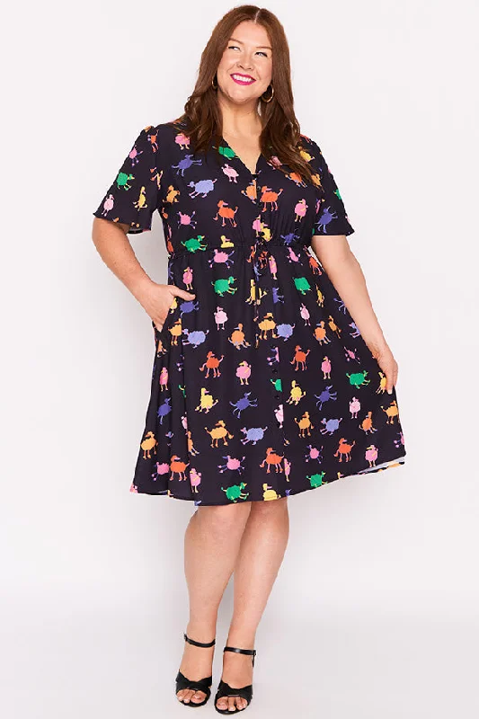 Siena Poodles Dress Cool Women's Distressed
