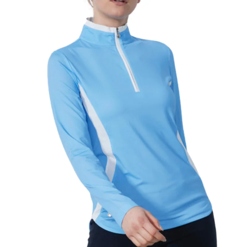 Daily Sports Vichy Mock Top - Belle Blue Luxurious Women's High -  end