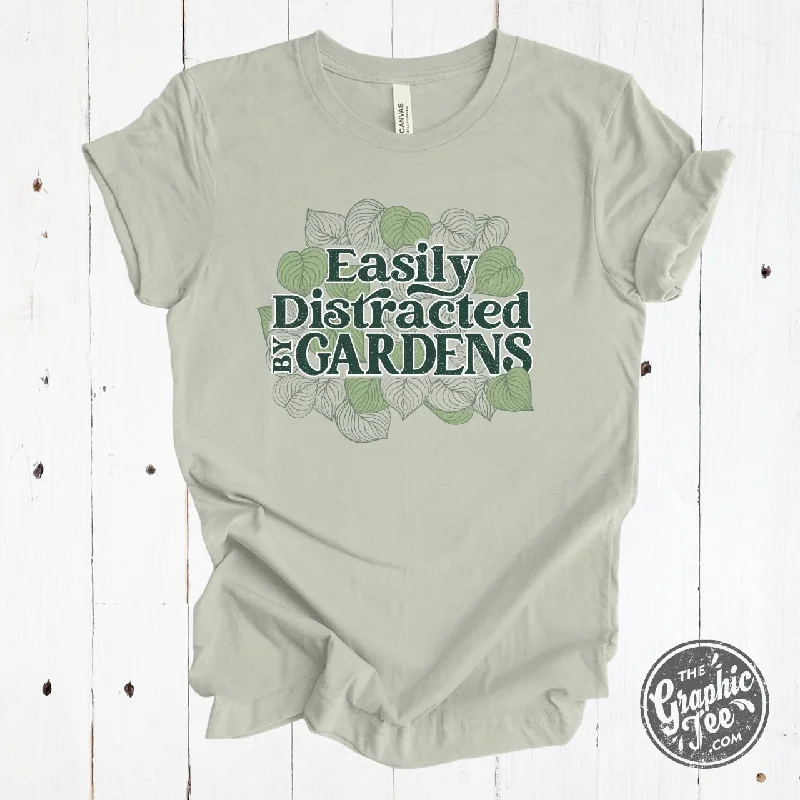 Easily Distracted By Gardens Short Sleeve Tee Traditional Women's Wool