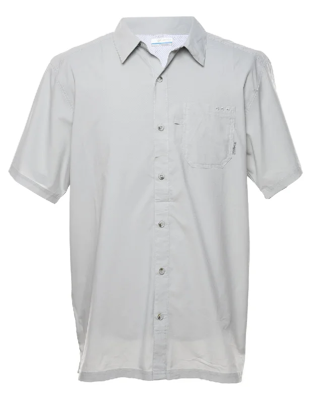 Columbia Light Grey Shirt - L Sporty Women's Athleisure 