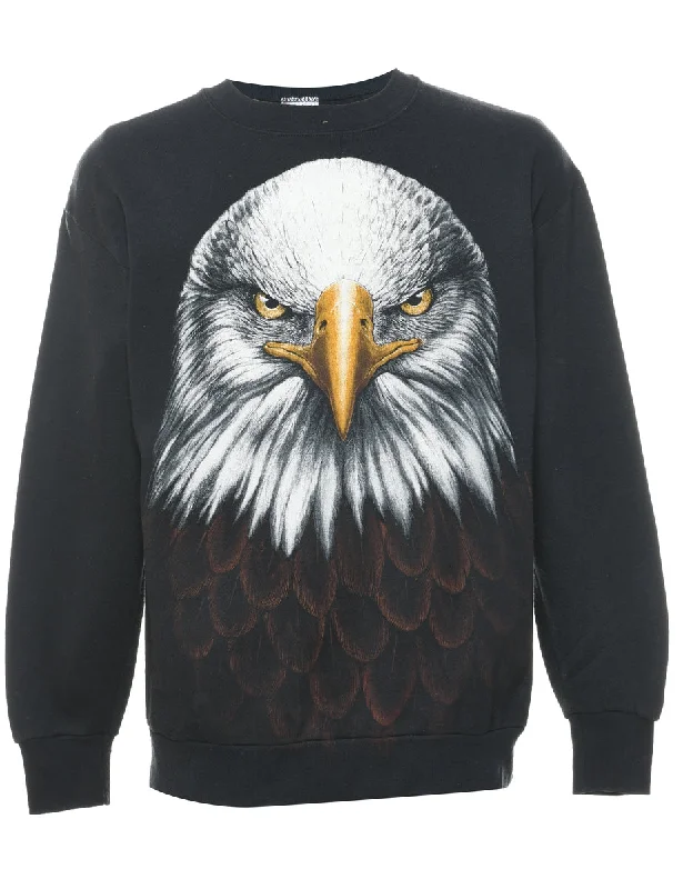 Eagle Printed Sweatshirt - L Bold Women's Statement