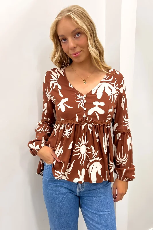Jacqui Top Chocolate Phoenix Sun French