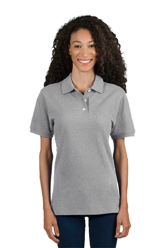Jerzees Womens Short Sleeve Polo Shirt - Heather Grey European