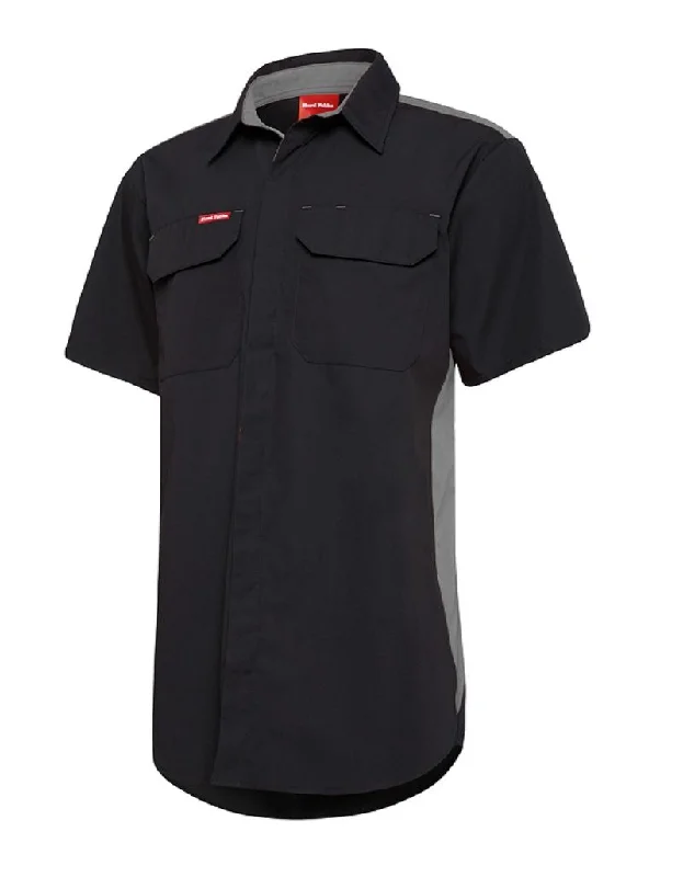 Contrast Polycotton Lightweight S/S Shirt Stylish Women's Neon