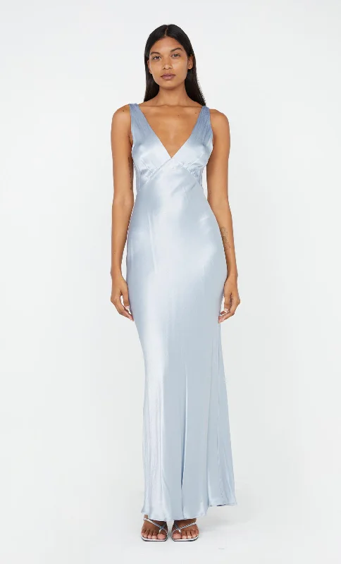 MOON DANCE VERONA DRESS - DUSTY BLUE Cashmere