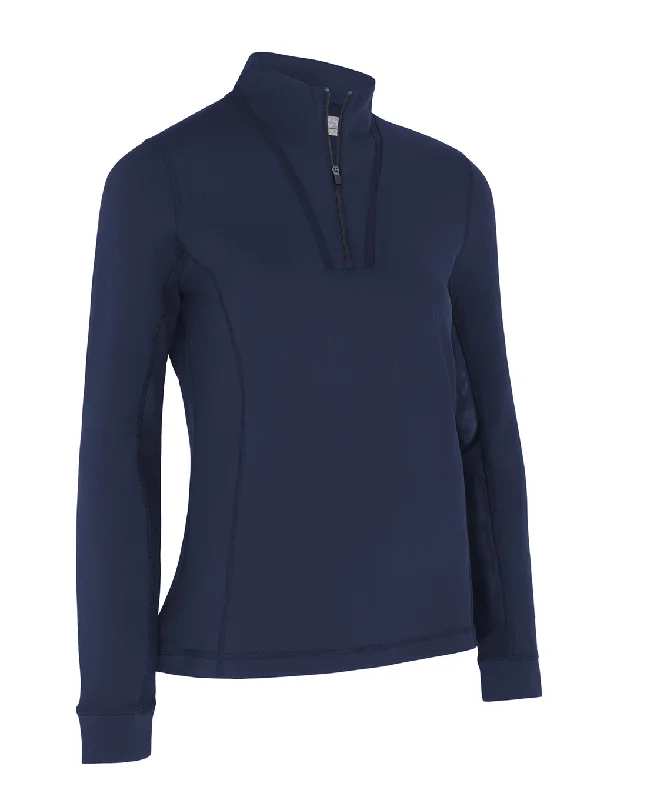 CALLAWAY 1/4 Zip Chevron Long Sleeve Polo 0A0 Navy Adventure