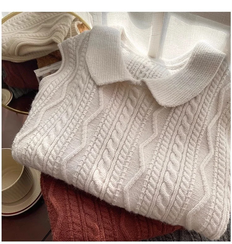College style knitted vest for women new retro sweater vest trend S5015 Casual Women's Japanese College style knitted vest for women new retro sweater vest trend S5015 Casual Women's Japanese