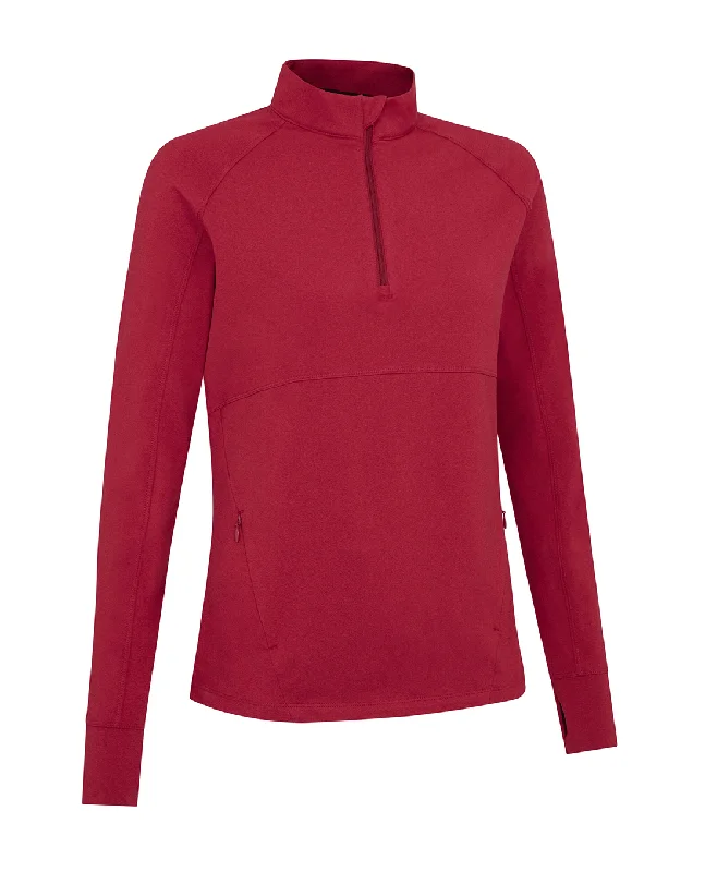 CALLAWAY Lightweight Knit Heathered 1/4 Zip Top CGKFE074 Persian Red Classic Women's Pin - striped CALLAWAY Lightweight Knit Heathered 1/4 Zip Top CGKFE074 Persian Red Classic Women's Pin - striped