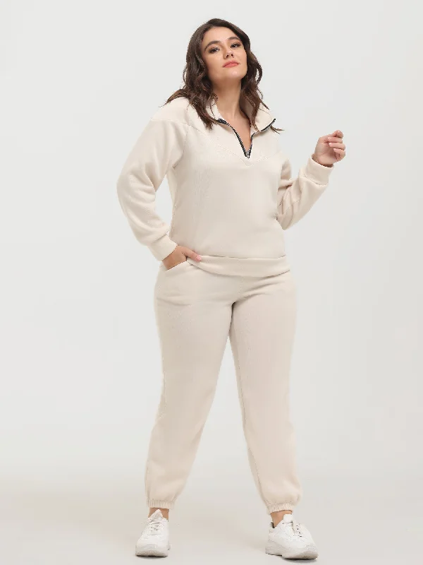 Midsize Long Sleeve Fleece Sweatershirt and Jogger Pants Set