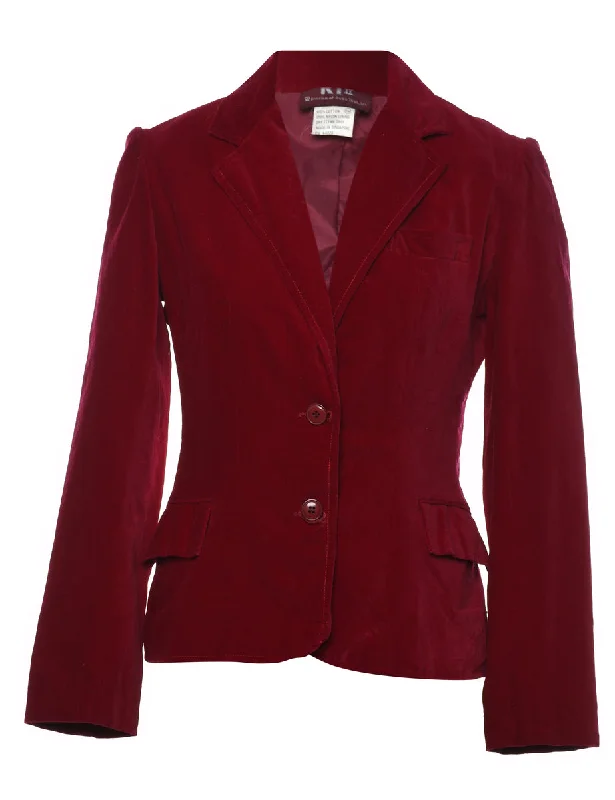 Classic Maroon Blazer - M Feminine Women's Style 