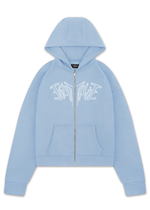 ZIP HOODIE BABYBLUE Relaxed Women's 
