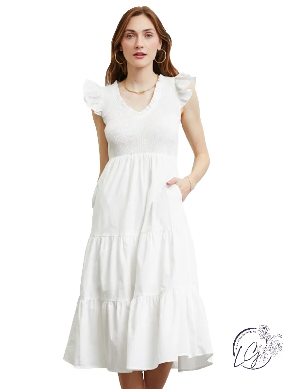 Gentle Waves Poplin Dress Trendy Women's 