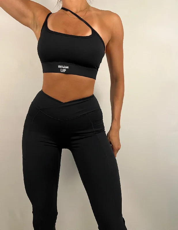Adapt charcoal Black Sports bra Dynamic Women's Moto