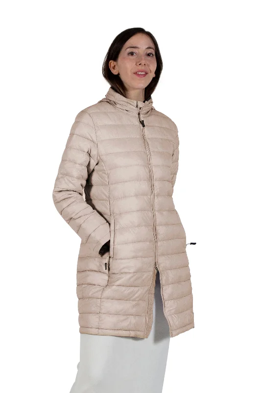 La Cera Lightweight Quilted Puffer Coat Modern Women's Tech