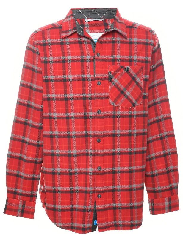 Columbia Checked Shirt - L Cozy Women's Sherpa - lined