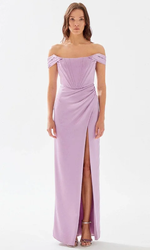 Tarik Ediz 52018 - Off Shoulder Corset Prom Dress British Gentlewoman Style