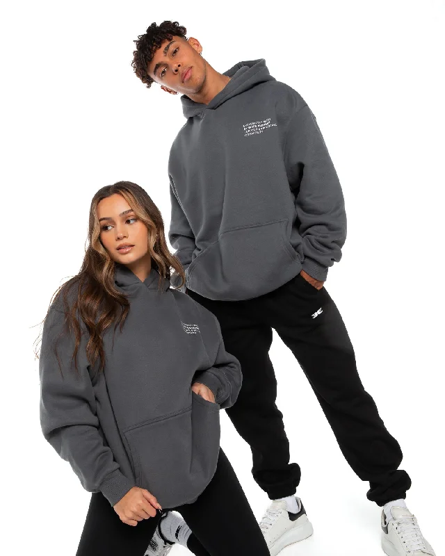Community Hoodie - Slate Artistic Women's Hand - painted