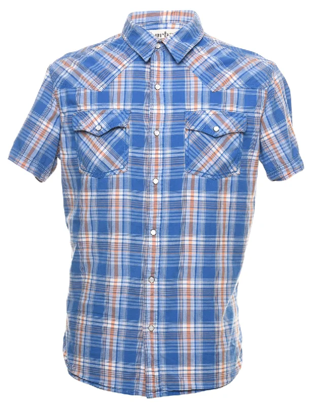 Checked Western Shirt - M Earthy Women's 