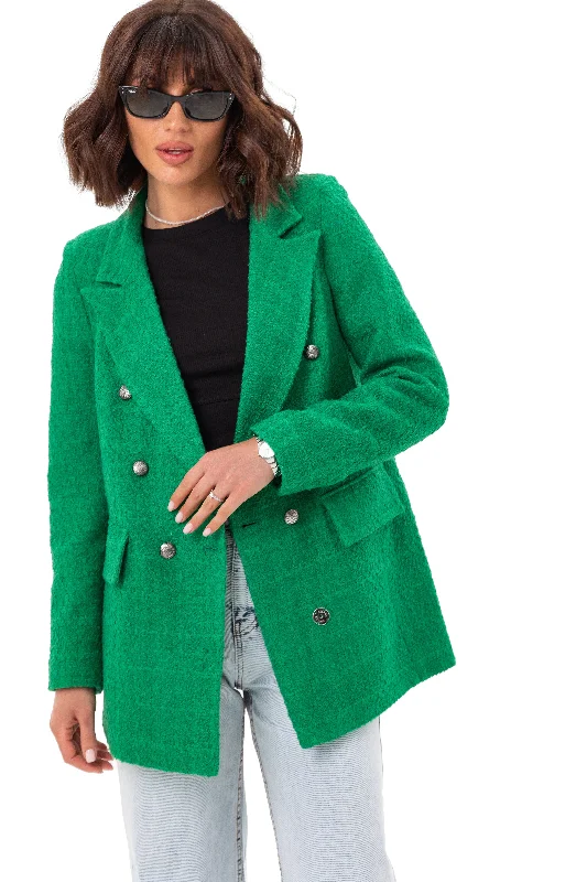 Ora  Tweed Double Breasted Blazer performance