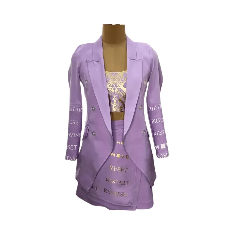 Lilac Reset Restart Blazer Set