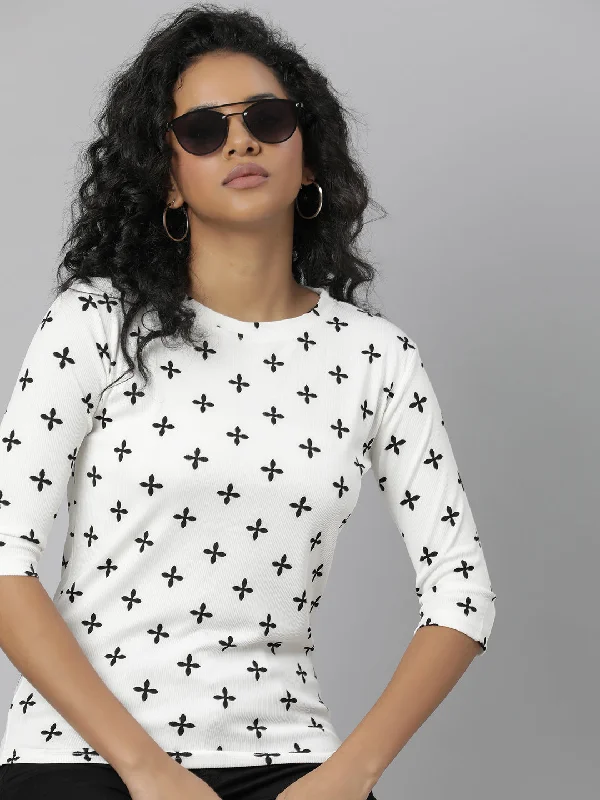 Women Off White Geometric T Shirt Refined Women's 