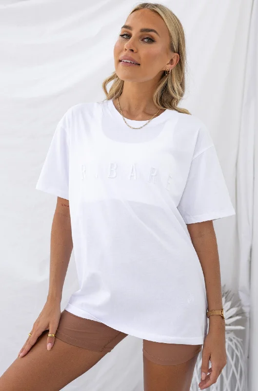 Hollywood 90s Tee - White Feminine Women's Soft 