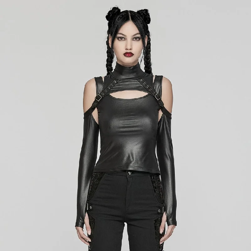 Women's Punk Off-the-shoulder Two-piece Vest Practical Women's Quick - dry