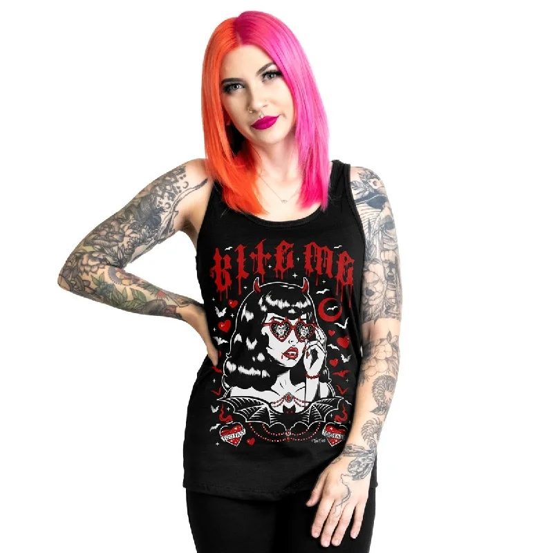 Vampira Bite Me Racerback Tank Top