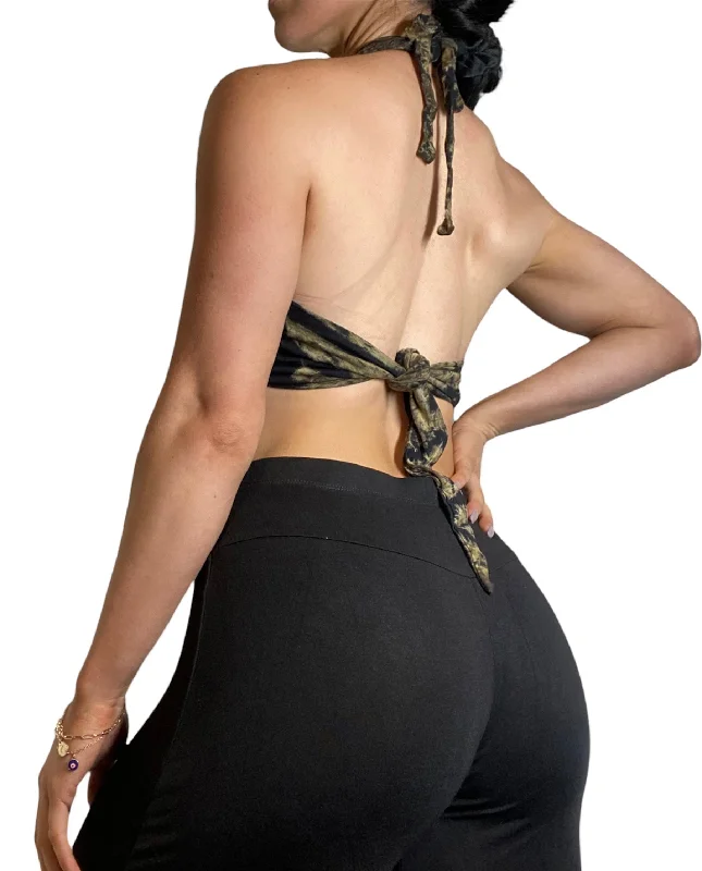 Kathmandu Tie Dye Halter Crop Top TH1360 Unique Women's Upcycled