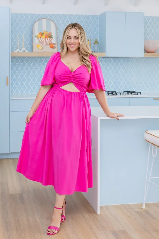 Tina Dress in Pink Disco