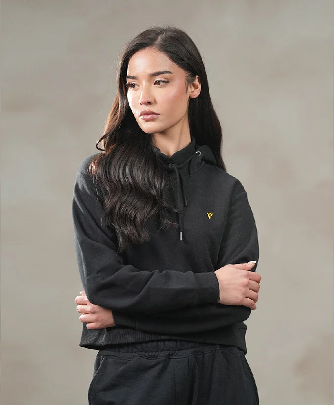 Black Cropped Hood (Women) Dynamic Women's High - energy